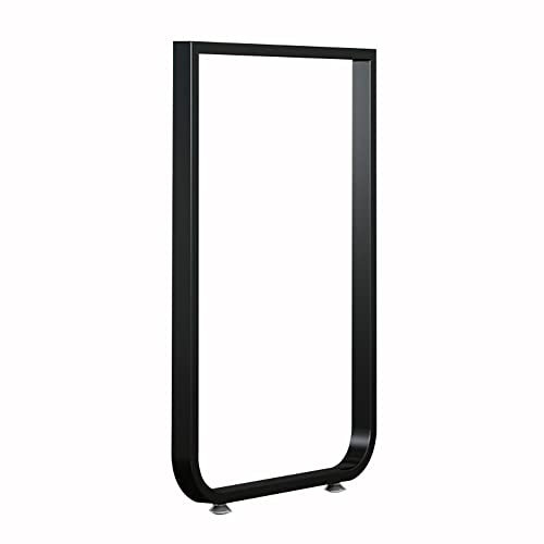 Lot de 1 pied de table robuste en fer forgé de 72,4 cm, de style industriel et rustique, pieds réglables pour table à manger, table basse, bureau, bricolage, noir mat