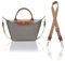 DOMAT Crossbody Tote Bag für Frauen＆Männer,Große Kapazität Top-Griff Tasche,Nylon Reisetasche mit Zwei-Wege-Verschluss,Schultertasche mit verstellbarem Riemen. (Khaki(Medium Size))