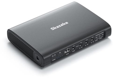 Mini UPS UK DC20000mAh Battery Backup & Surge Protector, with Adjustable 12V/9V/5V/3A Output, UK Uninterruptible Power Supply for Wireless Router, Modem, LED Light, CCTV Camera, Smartphone and More