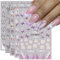 JMEOWIO 6 Sheets Flower French Butterfly Tip Nail Art Stickers Decals Self-Adhesive Nail Supplies Nail Art Design Decoration Accessories