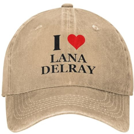Klassiker I Love Lana Delray Baseball Cap Y2K Musik Kpop Rock Trucker Hut Frauen Männer Street Style Sun-Proof Snapback Cap Sport Geschenk