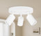 GeyouLux Deckenstrahler 3 Flammig Rund, LED Deckenleuchte Schwenkbar, GU10 Deckenlampe Strahler Deckenspot, Modern Spot Lampe Wandstrahler Weiß für Wohnzimmer Schlafzimmer Küche (Ohne Leuchtmittel)