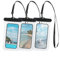 Pochette Téléphone Portable Étanche - Pochette Waterproof Smartphone 3 Pièces, PVC de Haute Qualité, Protège Contre l'eau et la Poussière, Idéale pour Activités Aquatiques.
