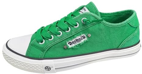 Dockers by Gerli Damen Schuhe Sneaker Schnürschuh Turnschuh, Farbe:Grün, Schuhgröße:EUR 41, Artikel:-810 Light Green