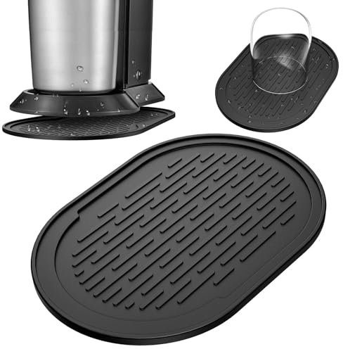 Huotflame Silikonmatte kompatibel mit SodaStream Duo/Terra/Crystal – rutschfeste Abtropfmatte für Wassersprudler – Anti-Flecken Unterlage mit Strukturdesign – Spülmaschinenfest, BPA-frei, langlebig –