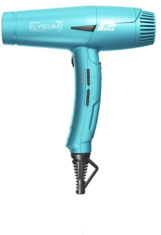 Parlux Elysium Hair Dryer Styling. 3 Speed & 3 Heat Settings (Galaxy Blue) | Lightweight & Compact Ionic Professional Hairdryer for Home & Salon Use. with 3 Styling Nozzles