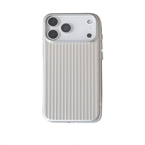 Minimalistische magnetische Handyhülle für iPhone 17 Serie – Matte PC-Hülle mit Sturzschutz, griffige Oberfläche & Zubehörkompatibilität (Schwarz, Silber, Titan) (Silbrig für iPhone 17 Pro)