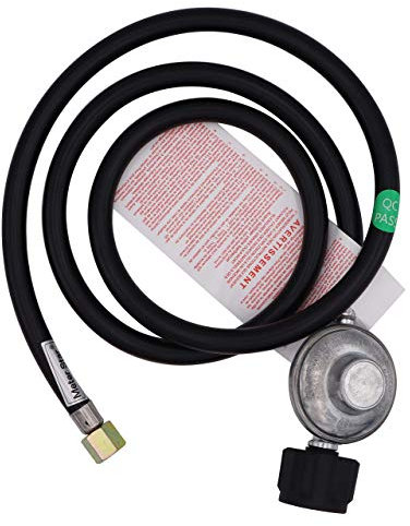 CSA-zertifizierter Niederdruck-Propanregler und Schlauch QCC1 Anschlussset für LP/LPG-Gasgrill, 2 m