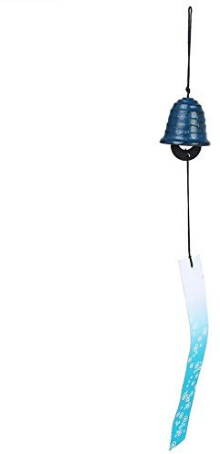 AUNAMS Blaues Windspiel Japanisches Furin traditionelles Retro Eisen-Bronze, das Windbell für Hauptpatio-Balkon-Büro-Dekorations-Geschenk hängt