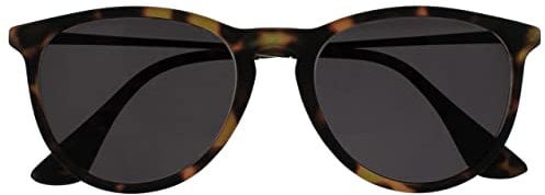 OPULIZE Jet Sonnen Leser Brille Stilvoller großer Designer-Rahmen Kratzfest Getönte Linse UV400-Schutz Schildpattbraune Vorderseite Silber Bügeln Schwarz Spitzen Herren Damen S96-2+3.00