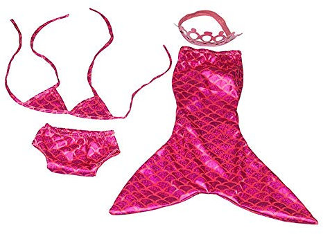 Aeromdale Puppe Meerjungfrau Kleidung Halfter Top Kleid Höschen Set für 18 Zoll Amerikanische Puppe Mädchen 43cm Puppe Zubehör Spielzeug Nur Puppe Kostüm - Rosa - 1 Set
