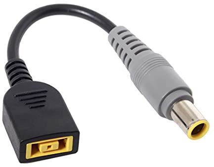 JMT DC 7.9 x 5.5mm Round Jack to Square USB Plug Converter Laptop Power Adapter Connector Cable Compatible for Lenovo ThinkPad IBM Charger (15cm,7.9mm Male-USB Female)