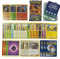 Pok Lot de 50 Cartes Pokemon sans Doubles + 1 Pokemon Booster aléatoire + 2 Cartes Brillantes Cadeau + 1 Cartes Rare! + 100 Heartforcards® Card Guard Sleeves