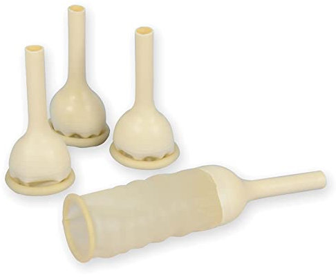 Gima - Catéteres externos para hombre hechos de látex médico natural, tamaño XS, diámetro 20 mm, con tapón moleteado, diseñados para evitar derrames e hinchazón, 28713