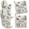ZORR 4 Stück Ofenhandschuhe Set, Große Topflappen 20x 20CM, Hitzebeständige Backhandscuhe, Beige