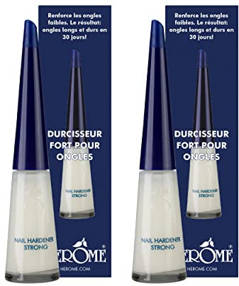 Herome 2-Pack Nagelhärter - Nagelverstärker Garantiert Feste Nägel Innerhalb von 30 Tagen. (Strong) - 2 * 10ml.