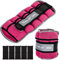 MOVIT 2er Set Gewichtsmanschetten Neopren mit Reflektoren, verstellbare Gewichte, 2x 3,0kg, pink