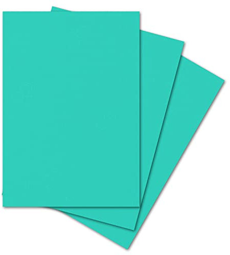 ARTOZ 15x Bastelpapier - Smaragdgrün - DIN A4 297 x 210 mm - 220 Gramm pro m² - Edle Egoutteur-Rippung - Hochwertiges Designpapier Urkundenpapier Bastelkarton
