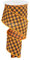 Schrägband mit Gingham-Karo, Halloween, Leinwand, Drahtrand, 6,3 cm x 9,1 m, Schwarz / Orange
