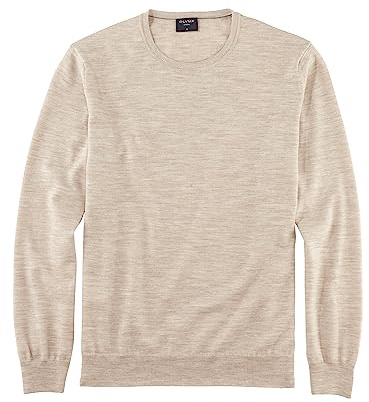 OLYMP Herren Pullover Rundhals Casual.Strick,Single Jersey,Regular fit,Hellbeige 20,4XL