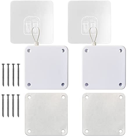 Chiudiporta Automatico, 2 Pezzi 1000g Chiudiporta Scorrevole, Chiudi Porta Porte Interne Senza Punzonatura, Chiudiporta Residenziale con Coulisse per La Maggior Parte Delle Porte in Legno e Metallo
