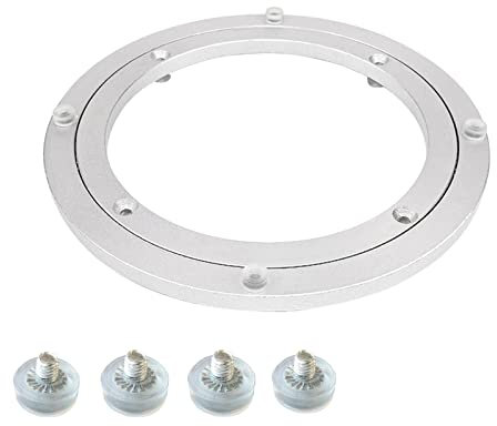 WORDFUN Runde Platte Plattenspieler Drehteller Aus Aluminiumlegierung Glatte Schwenkplatte 8-28 Zoll Dauerhaft， Für Esstisch Tischplatte Serving Hause Restaurante