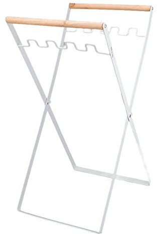 Xnferty Trash Bag Holder Stand, Foldable Portable Garbage Bag Stand for Indoor Outdoor Use, Outdoor Camping Waste Sorting Bin Rack Sorting Organizer for Garden, Laundry, Yard (White)