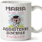 Mugffins Tazza Personalizzata in ceramica per ASSISTENTE SOCIALE donna 11 oz / 350 ml - In italiano - Koalificati Personalizzati - Idea regalo per compleanno, anniversario, natale, laurea