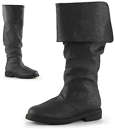 ORANDESIGNE Stivaletti da Uomo Medievali Stivali in Pelle PU Vintage Scarpe Piatte Corte Rinascimento Cavaliere Vichingo Prince Scarpe Cosplay Accessori per Costumi Pirata