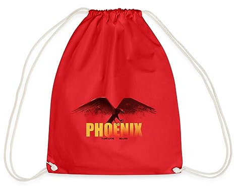 Spreadshirt Phantastische Tierwesen 3 Phoenix Turnbeutel, One size, Rot