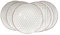 Artime - Lot de 6 Assiettes à Dessert, Petites Assiettes, Assiettes Plates, Assiettes Blanches et Grises, Assiettes en Porcelaine, Vaisselle Elégante, Collection SLOW
