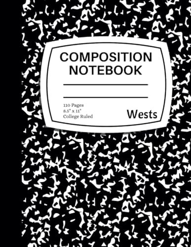Composition Notebook College Ruled: Black Marble Composition Book - Black Notebook Journal for School, College, University, Work, Office Supplies - 8.5 x 11 - 110 Pages - Blank Lined Notebook