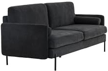 Venture Home 2-Sitzer Sofa Antibes, hergestellt in: Polyester, In der Farbe: Dunkelgrau, Abmessungen: 87 * 209,5 * 86