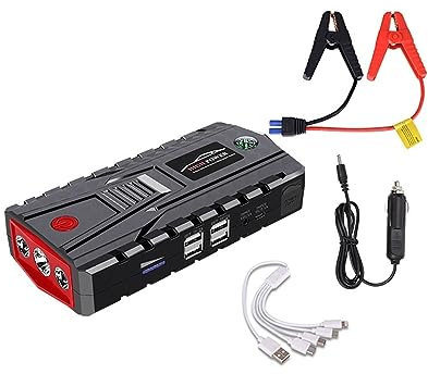 nmbhus 32000mAh Voiture Saut Démarreur Batterie Externe 5000A Auto Secours Batterie Booster Voitures CampingDiesel Essence Démarrage Dispositif Chargeur(Size:Upgrade)