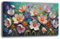 Quadro Moderno soggiorno FIORI FIORE Bianco Rosa Arancio Astratto Quadri moderni da Parete grande Stampa su tela Canvas Decorazione Murale muro Arredo Camera da letto Salone (3, 40x70 cm)