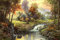 Jigsaw Puzzle 1000 Piece,Thomas Kinkade Autumn House in the Woodsk,For Kids and Adults, Wooden Personalised Assemjigsaw Fun Game38*26cm
