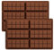 LHOEST Schokoladenform Silikon Tief 2 Stück, Schokoladen Form BPA-frei für 6 Tafeln Chocolate Mold Schokoladentafel, Silikonform Schokolade für Schokoladenformen Chocolate Mold Backformen