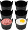 Ramekins for Air Fryer - 6PCS Egg Poacher, Silicone Mould for Poached Eggs, Muffin, Cake - Accessories for Ninja Tower Cosori (Black)