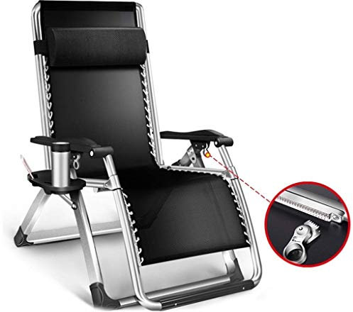 Loungesessel, Sonnenliegen, strapazierfähige Sonnenliege, Gartenmöbel, Liegestühle für Camping und Garten, zusammenklappbar, Zero-Relaxsessel, wasserdichte Chaiselongue aus Metall