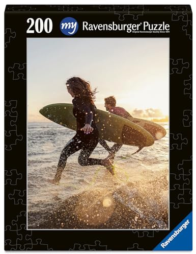 Ravensburger Fotopuzzle 200 Teile mit eigenem Bild Hochformat Schwarz | 200 Teile, Zum Selbstgestalten, Personalisierte Fotogeschenke, Für Kinder und Erwachsene