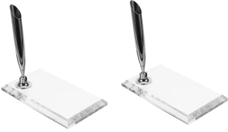 STOBOK 2 Pezzi Supporto per Penna da Scrivania Elegante Portapenne in Acrilico Organizzatore per Penna Singola per La Scrittura