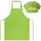 PNPGDYKR Delantal Niña Niño, Delantal Infantil, Delantal infantil y gorro de cocinero ajustable con 2 bolsillos, gorro de cocinero y delantal para cocinar, hornear y pintar