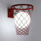 AoLa Kinderzimmer Wandleuchte 12W LED Kugel Wandlampe Modern Design Kreative Basketball Glas Lampeschirm Bettlampe Wand Deko Schlafzimmer Nachtlicht Kinder Lampe Bett Dekorative Weiß,Rot