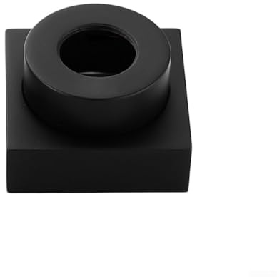 Gdfnmogo Quadratische dekorative Abdeckung, verstellbare Duschkopf-Abdeckung, für Armaturen, Duschköpfe und Mischventile, 6 x 6 cm (schwarz)