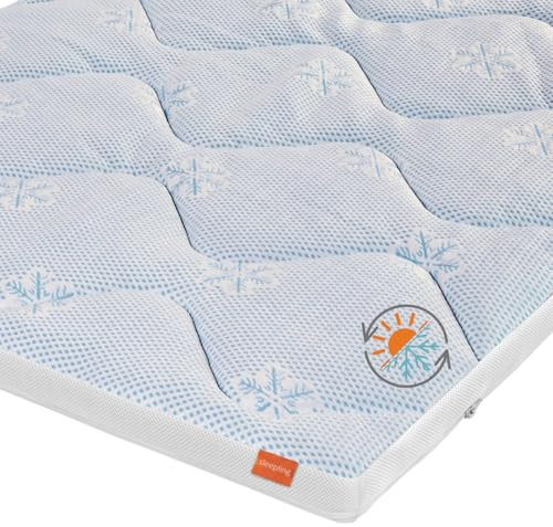 sleepling Matratzenauflage Cool 160 x 200 cm, kühlender Topper, Matratzentopper Auflage für Matratze mit kühler und Warmer Seite, waschbar, Made in EU