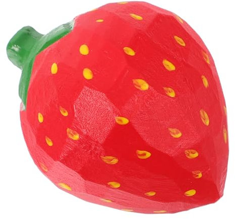 Abaodam Holz Erdbeer -Ornamente Essen Weihnachtsschmuck Obst-partyzubehör Erdbeer-Ornament-Dekoration Süßer Weihnachtsschmuck Erdbeerpartydekorationen Erdbeerfigur Rot