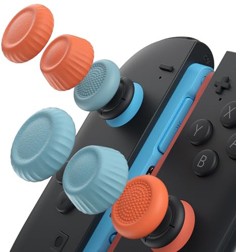 JSAUX Thumb Grips for Nintendo Switch 2 (2025 Upgraded Anti-Slip), Thumb Grip Caps, Ergonomic Design, Enhanced Gaming Grip, Comfortable & Durable, Joycon Grip Stick Cover - Black, 3Pairs(6pcs)