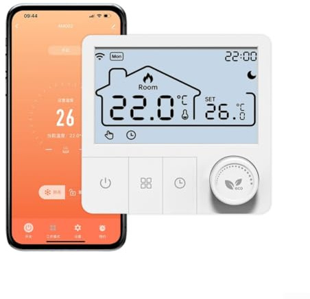 WiFi Smart Thermostat für Gaskessel, Smart für Tuya Wifi Raumthermostat Temperaturregler, programmierbare Wandthermostate (mit WLAN)