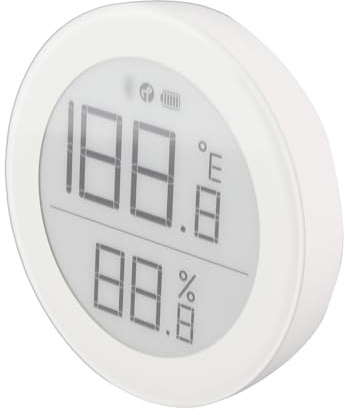 Aumotop Qingping E-Ink Smart Home Temperatur- und Luftfeuchtigkeitsmessgerät, Klarer Bildschirm, Schweizer Sensor, Kompatibel mit BT App/Mi Home für Fernzugriff und Automatisierung, Innenbereich,