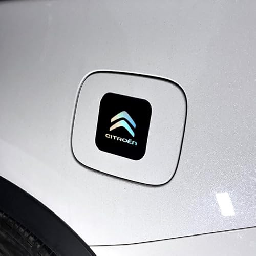 YWDRE Tankdeckel Aufkleber für Citroen Saxo VTS C2 VTS C4 VTS, Kraftstofftankdeckel Aufkleber mit Auto Emblem Logo Tankklappe Dekoration Auto Zubehör